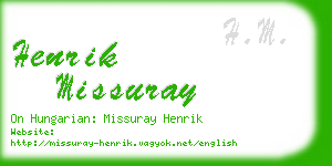 henrik missuray business card